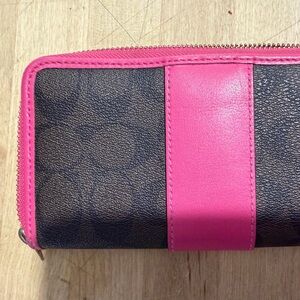 Coach Pink and Brown Women's Wallet